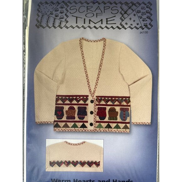 Scraps Of Time Warm Hearts & Hands Jacket Quilt Pattern PC130 1999 By Janet C Se - Picture 2 of 4